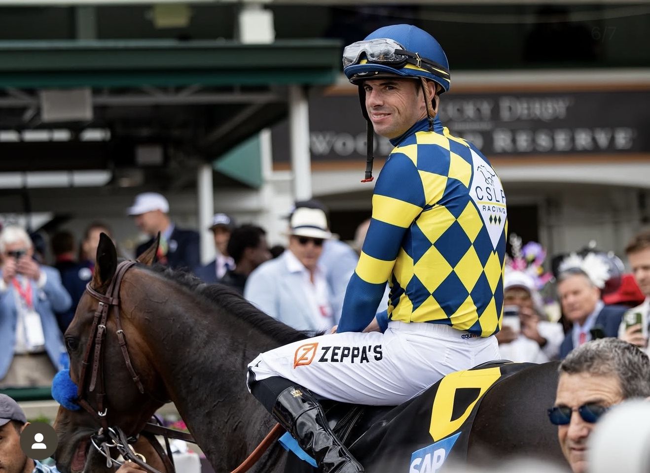 Zeppa's jockey sponsorship at the track
