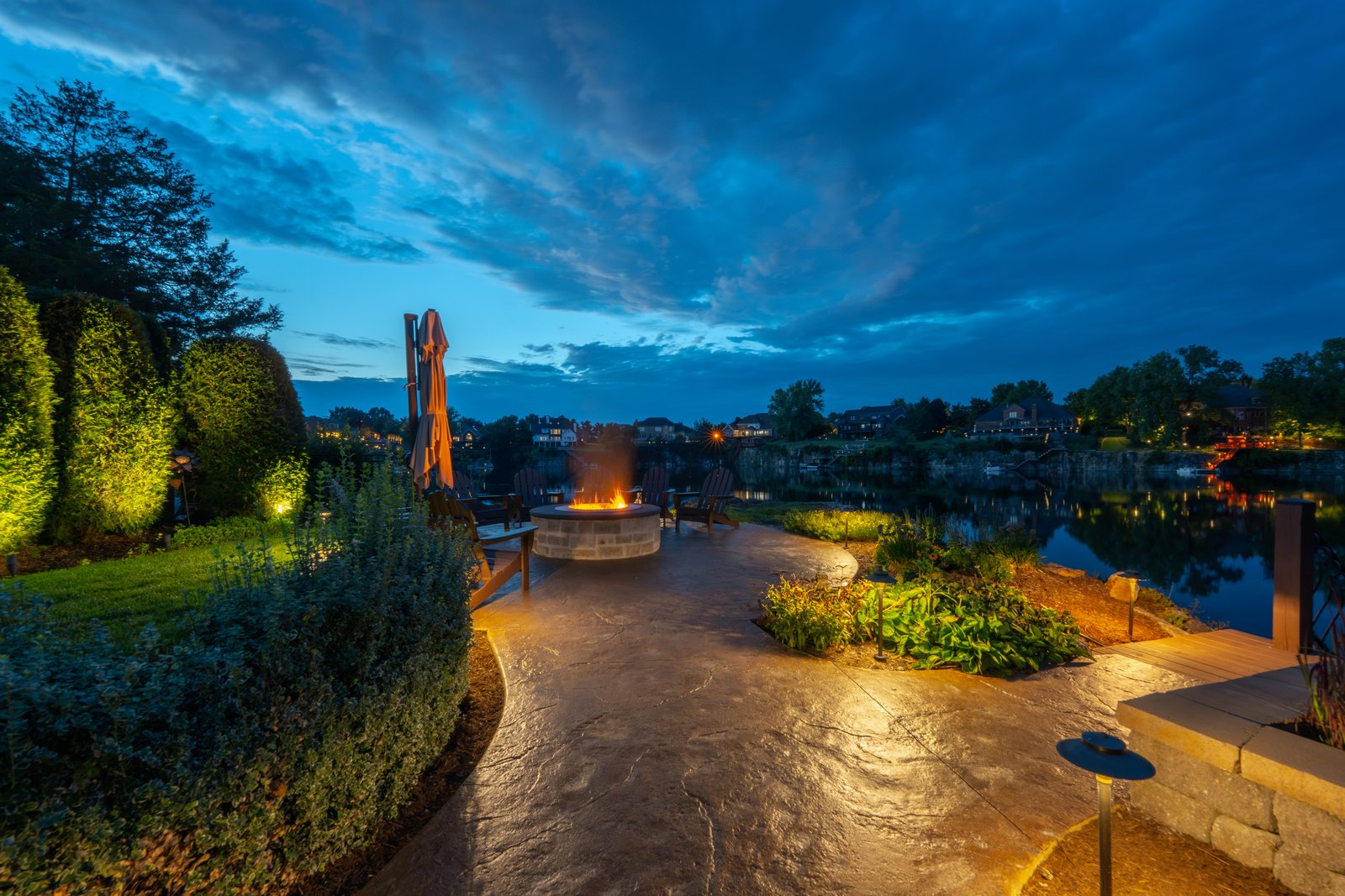 Blue Hour, Burning &middot; Quarry Terrace
