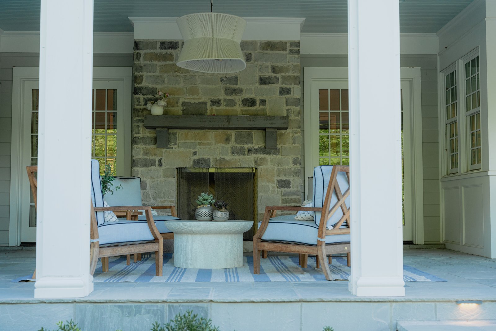 Evening Hearth &middot; Porch Fireplace