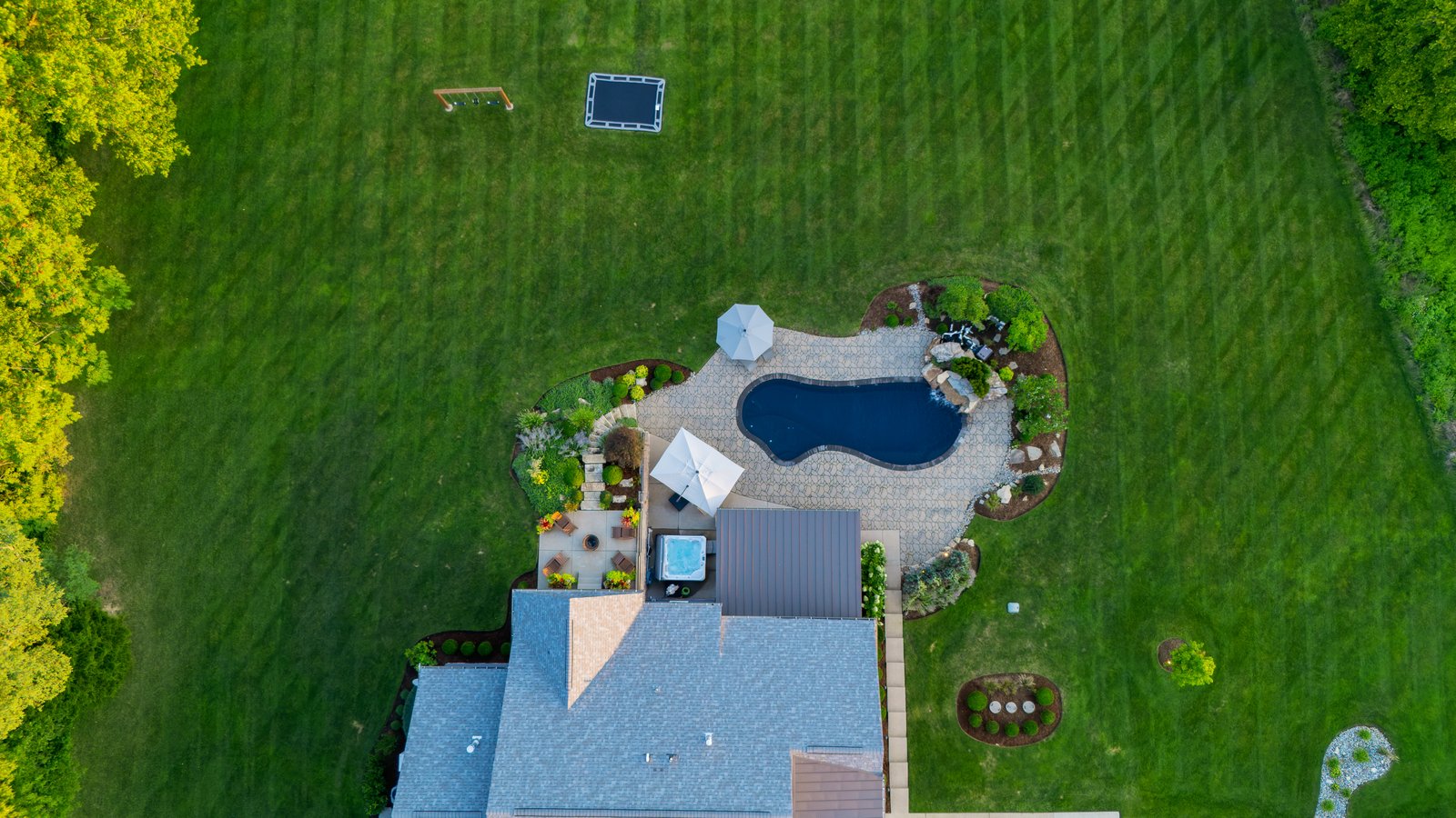 Straight Down &middot; Pool Patio Aerial