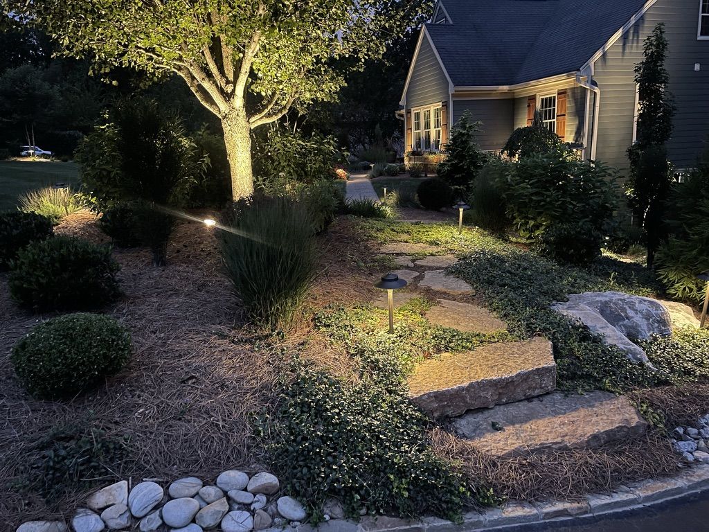 Zeppa's landscape lighting on a Louisville property
